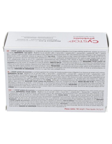 Cystop Probiotic Alta Recurrencia 60Comp.
