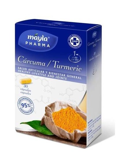 Mayla Cúrcuma Salud Articular Y Bienestar General 30 Comprimido