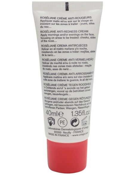 Uriage Roséliane Crema Anti-Rojeces Piel Sensible, 40 Ml