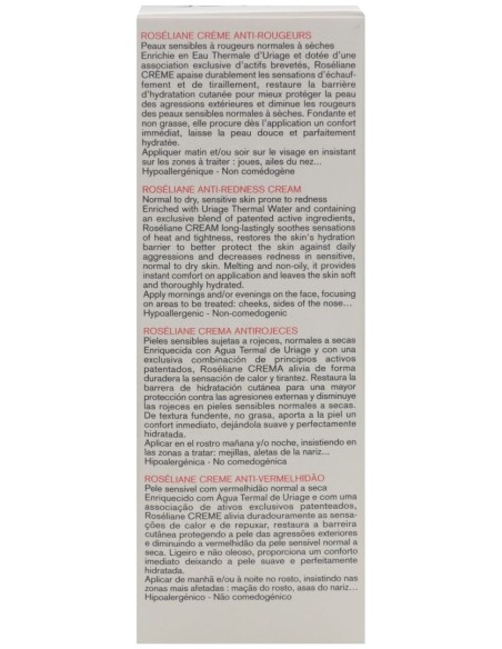 Uriage Roséliane Crema Anti-Rojeces Piel Sensible, 40 Ml