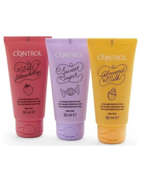 Control Sweet Pleasure Kit De Viaje Gel De Masaje Hidratante 3X50Ml