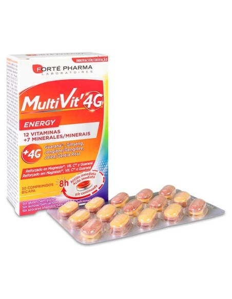 Forté Pharma Multivit 4G Energy, 30 Cápsulas