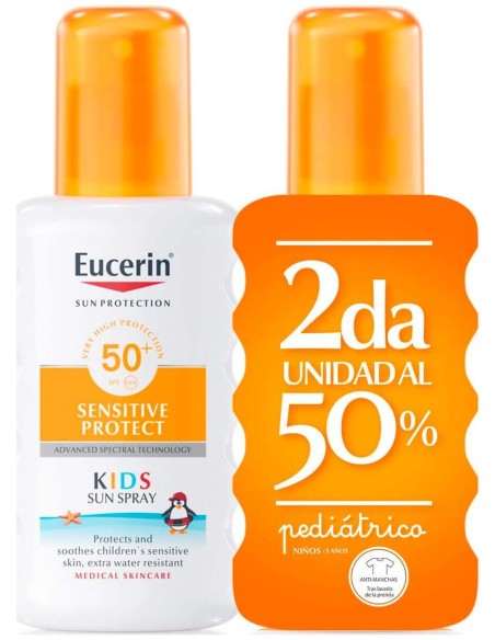 Duplo Eucerin Protector Solar Infantil Spray, 2 Unidades X 200 Ml