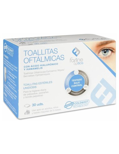 Farline Óptica Toallitas Oftalmológicas Ácido Hialurónico Cold Y Hot 30Uds