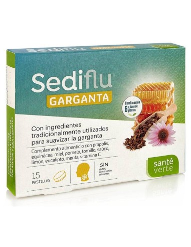 Santé Verte Sediflu Garganta, 15 Pastillas