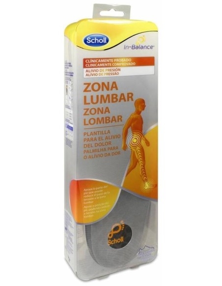 Scholl In-Balance Plantilla Alivio Zona Lumbar 37-39, 1 Par
