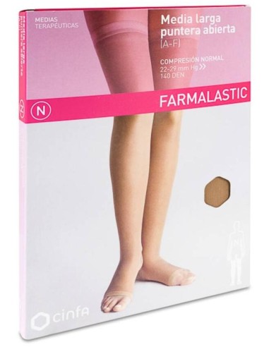 Media Larga (A-F) Comp Normal Farmalastic Puntera Abierta Camel T- G