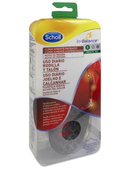 Scholl In-Balance Uso Diario Rodilla Y Talón Talla 37-39.5, 1 Par