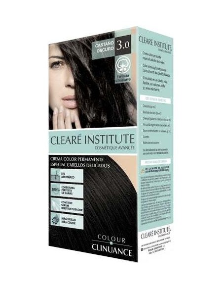 Cleare Institute Colour Clinuance Tinte Permanente 30 Castaño Oscuro 170Ml