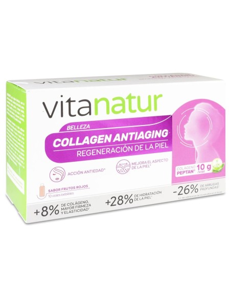 Vitanatur Collagen Antiaging Regeneración De La Piel 10 Viales