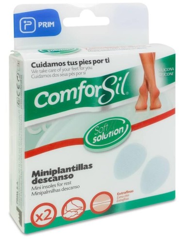 Comforsil Miniplantillas Extrafinas Translúcidas Silicona, 2 Pares