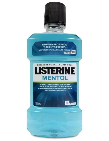 Listerine Mentol Enjuague Bucal, 500 Ml