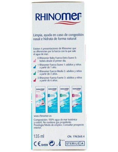 Rhinomer Limpieza Nasal F-3 Nebulizador, 135 Ml