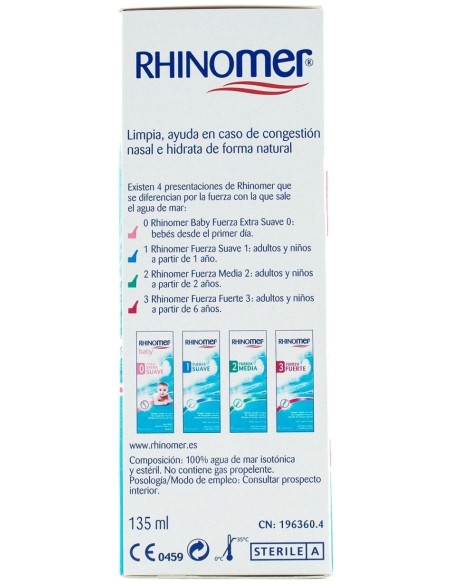 Rhinomer Limpieza Nasal F-3 Nebulizador, 135 Ml