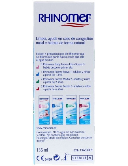 Rhinomer Limpieza Nasal Fuerza 2 Nebulizador, 135 Ml