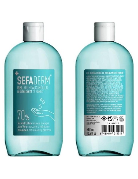 Sefaderm Gel Hidroalcohólico Con Bomba, 500 Ml