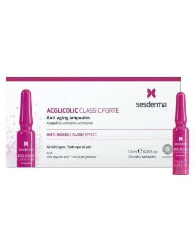 Sesderma Acglicolic Classic Forte Ampollas Antienvejecimiento 10X1,5Ml