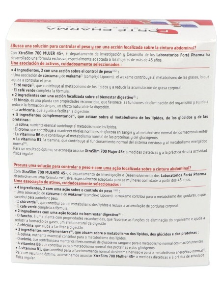 Forté Pharma Xtraslim 700 Mujer 45 120Caps