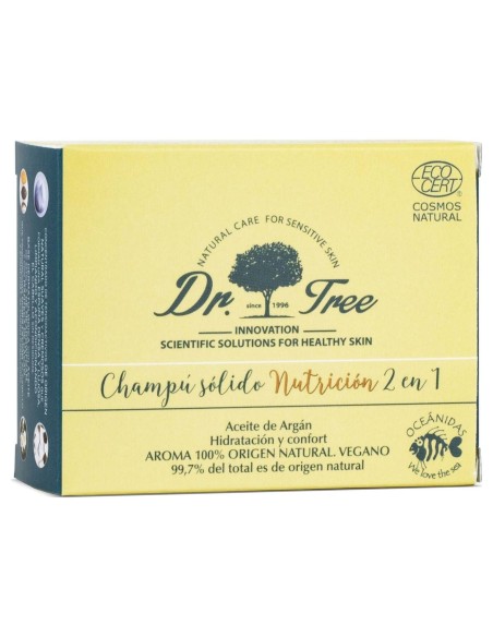 Dr. Tree Champú Sólido 2 En 1 Nutrición, 75 G