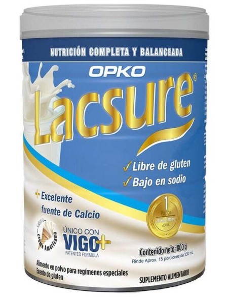 Lacsure Polvo Oral Sabor Vainilla Sin Gluten 800G