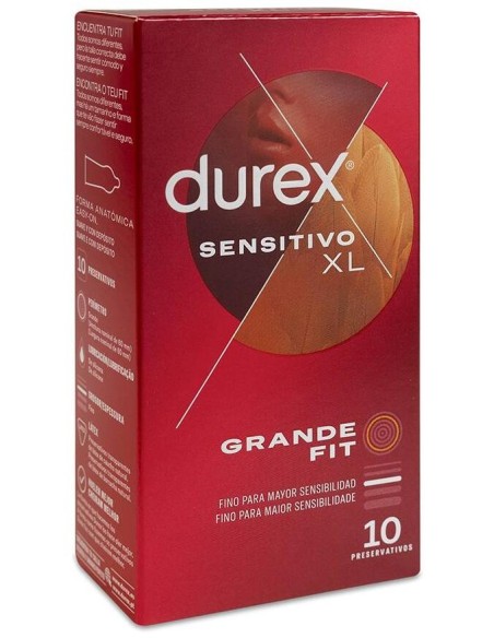 Durex Preservativo Sensitivo Suave Xl, 10 Unidades