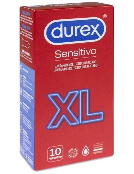 Durex Preservativo Sensitivo Suave Xl, 10 Unidades