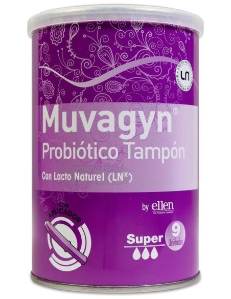 Muvagyn Probiótico Tampón Aplicador Super, 9 Unidades