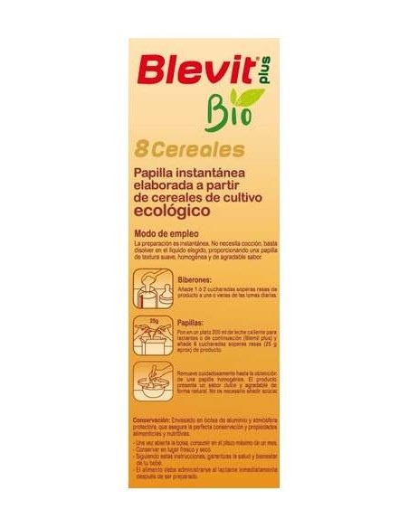 Blevit Plus Bio 8 Cereales, 250 G