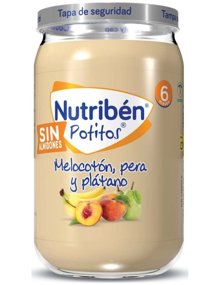 Nutribén Potitos Melocotón, Pera Y Plátano, 235 G