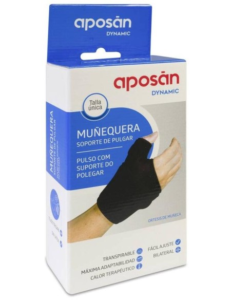 Aposán Dynamic Muñequera Con Soporte Pulgar, 1 Ud