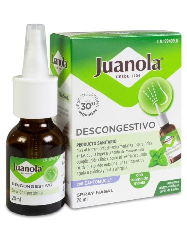 Juanola Descongestivo Spray Nasal, 20 Ml