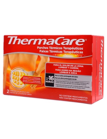 Thermacare Zona Lumbar Y Cadera Parches Termicos 2Uds