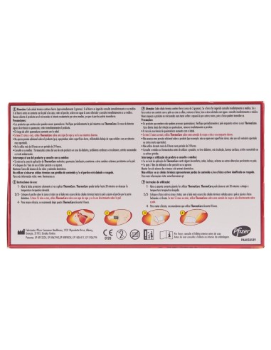 Thermacare Pareches Térmicos Terapeuticos Lumbar Cadera, 4 Unidades