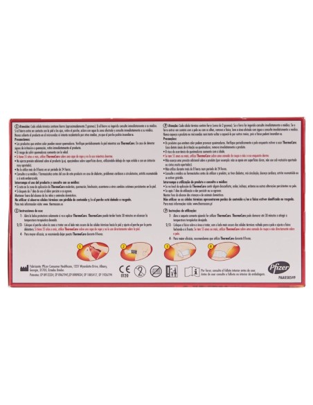 Thermacare Pareches Térmicos Terapeuticos Lumbar Cadera, 4 Unidades
