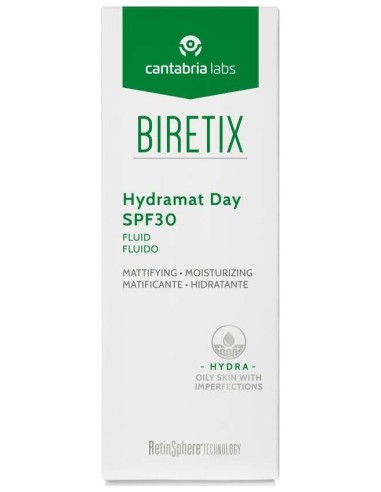 Biretix Hydramat Day Spf30 Fluido Matificante Hidratante 50Ml
