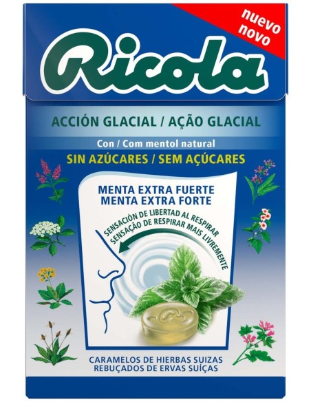 Ricola Caramelos De Menta Extrafuerte Sin Azúcar, 50 G
