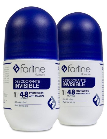 Duplo Farline Desodorante Roll-On Hombre, 2 Uds
