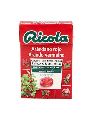 Ricola Caramelos Sin Azúcar De Arándano Rojo, 50 G