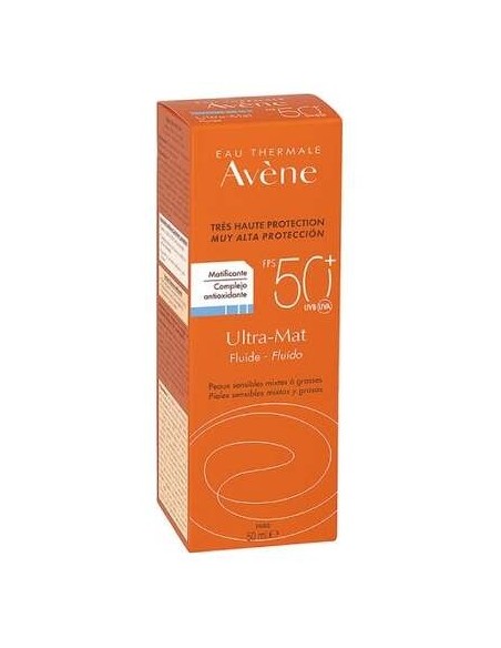 Avène Solar Ultra-Mat Fluido Pieles Mixtas A Grasas Spf50+ 50Ml