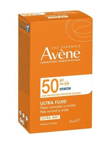Avène Solar Ultra-Mat Fluido Pieles Mixtas A Grasas Spf50+ 50Ml