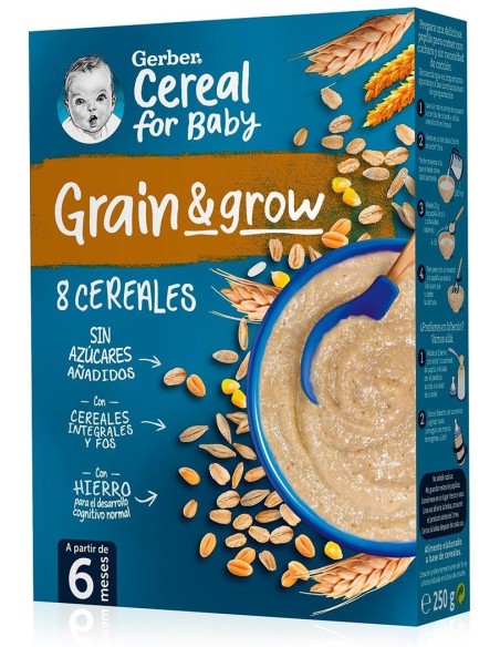 Gerber Grain Y Grown Avena Integral Con Ciruela 250G