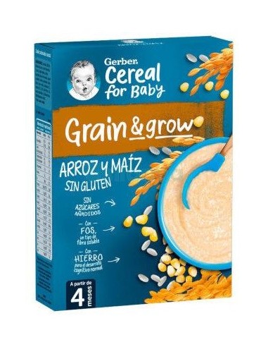 Gerber Grain Y Grow Arroz Y Maíz Sin Gluten 250G