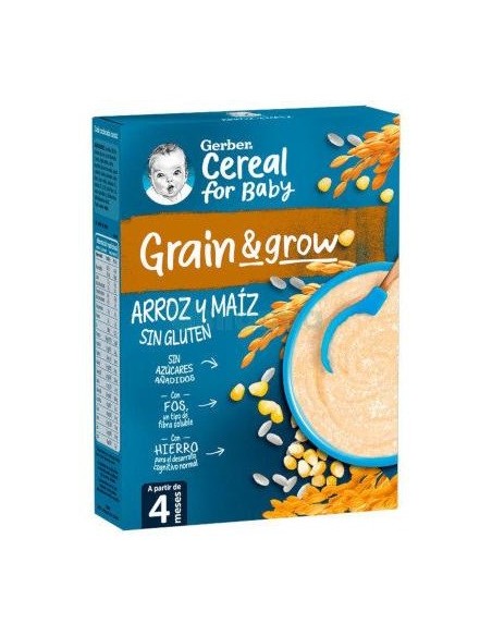 Gerber Grain Y Grow Arroz Y Maíz Sin Gluten 250G