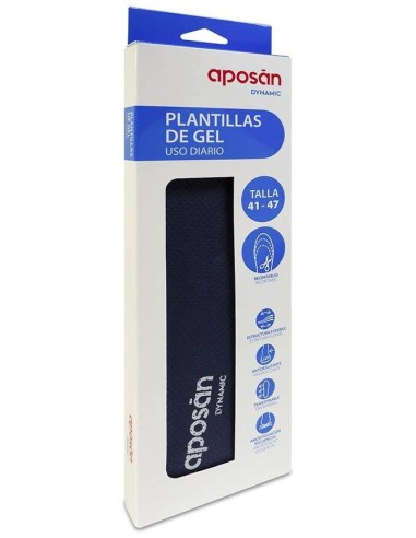 Aposán Plantillas Gel Dynamic T41- 47, 1 Par