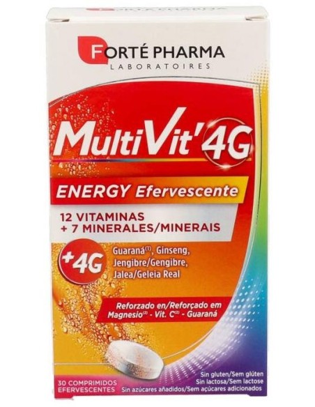 Forté Pharma Multivit 4G Energy Efervescente, 30 Comprimidos