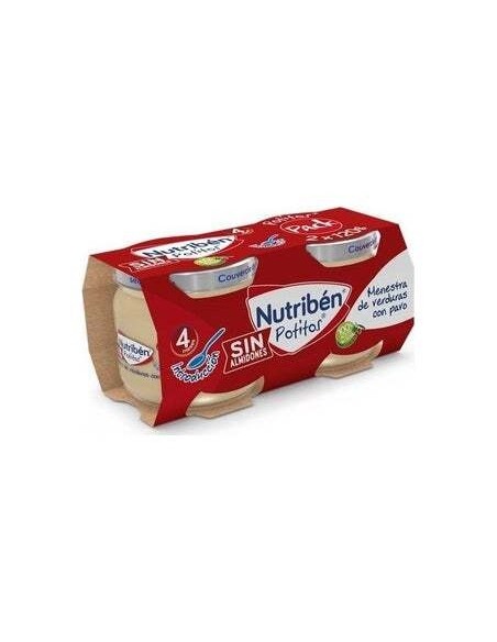 Bipack Nutribén Potitos Menestra De Verduras Con Pavo, 2 Unidades X 120 G