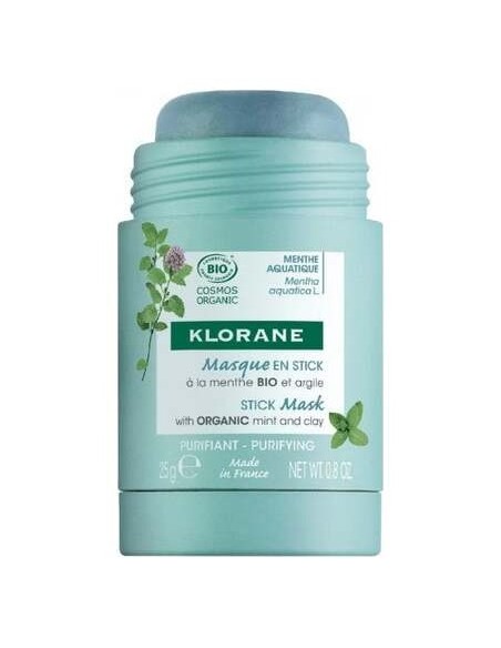 Klorane Mascarilla En Stick A La Menta Acuática Bio Y Arcilla, 25 G