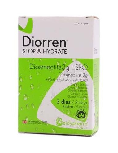 Seidypharm Diorren Stop Y Hydrate, 9 Sobres