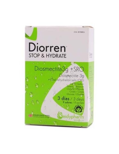 Seidypharm Diorren Stop Y Hydrate, 9 Sobres