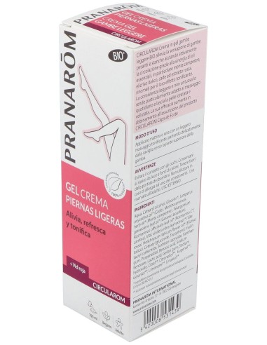 Pranarom Circularom Gel Crema Piernas Ligeras Bio, 100 Ml